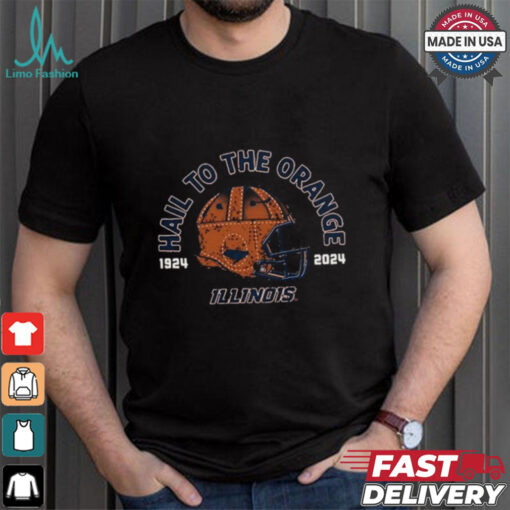 Illinois Fighting Illini football Hail To The Orange The 100 Year Helmet 1924 2024 T Shirts