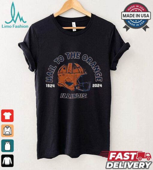 Illinois Fighting Illini football Hail To The Orange The 100 Year Helmet 1924 2024 T Shirts