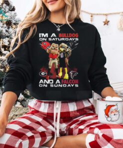 I’m A Georgia Bulldogs On Saturdays And A Atlanta Falcons On Sundays T Shirt