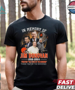 In Memory Of Jim Donovan 1956 2024 Forever The Voice Of The Browns Thank You For The Memories T Shirt