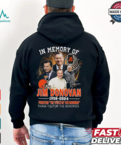 In Memory Of Jim Donovan 1956 2024 Forever The Voice Of The Browns Thank You For The Memories T Shirt