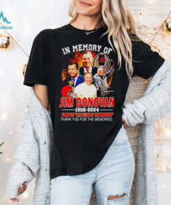 In Memory Of Jim Donovan 1956 2024 Forever The Voice Of The Browns thank you for the memories shirt