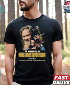 In Memory Of Kris Kristofferson 1936 2024 Thank You For The Memories Signature Shirt