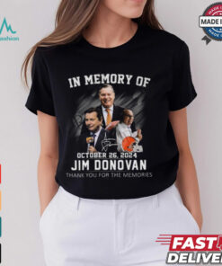 In Memory Of October 26, 2024 Jim Donovan Thank You For The Memories T Shirt