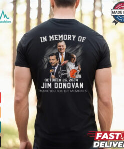 In Memory Of October 26, 2024 Jim Donovan Thank You For The Memories T Shirt