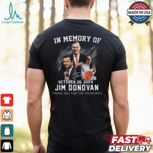 In Memory Of October 26, 2024 Jim Donovan Thank You For The Memories T Shirt