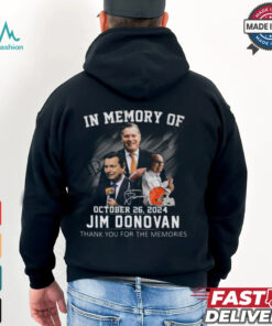 In Memory Of October 26, 2024 Jim Donovan Thank You For The Memories T Shirt