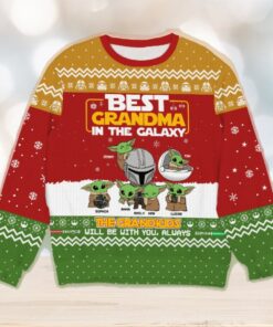 In The Galaxy, Gift For Grandparents, Personalized Knitted Ugly Sweater, Alien Grandkid Sweater,