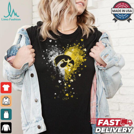 Iowa Hawkeyes Crystal Heart Shirt