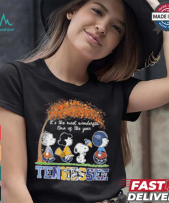 It’s The Most Wonderful Time Of The Year Peanuts Characters X Tennessee Sports Teams Shirt