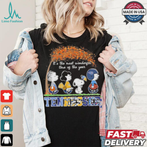 It’s The Most Wonderful Time Of The Year Peanuts Characters X Tennessee Sports Teams Shirt