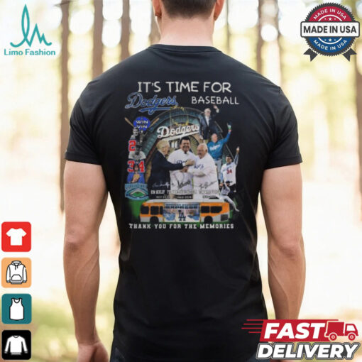 It’s Time For Los Angeles Dodgers Thank You For The Memories T Shirt