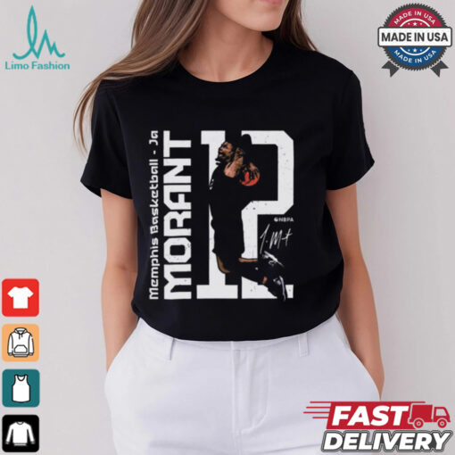 Ja Morant Memphis Grizzlies Basketball Stripes Signature t shirt