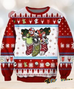 Jack Sally And Oogie Boogie Blue Funny Couples Ugly Christmas Sweaters