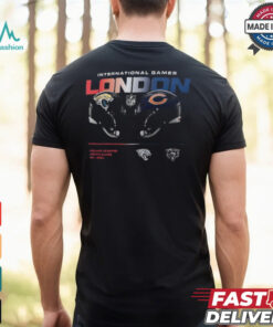 Jacksonville Jaguars vs. Chicago Bears Nike Black International Games London 2024 T Shirt