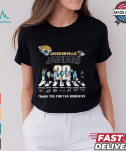 Jacksonville Jaguars walking across thank you for the memories signatures Shirt