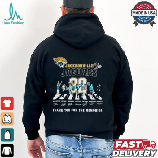 Jacksonville Jaguars walking across thank you for the memories signatures Shirt