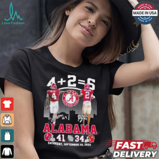 Jalen Milroe And Ryan Williams Alabama Crimson Tide 41 34 Georgia Bulldogs Shirt