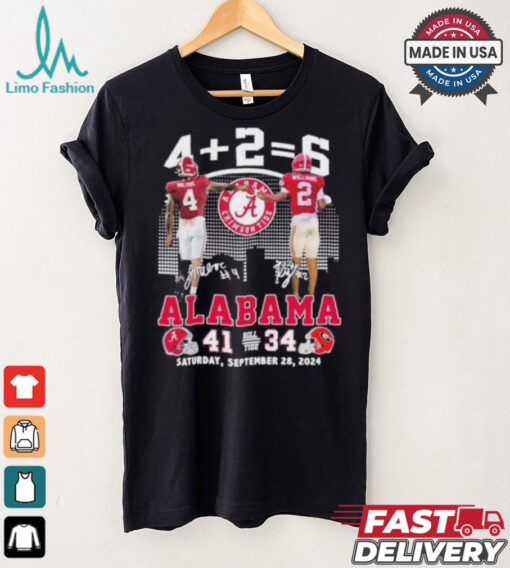 Jalen Milroe And Ryan Williams Alabama Crimson Tide 41 34 Georgia Bulldogs Shirt