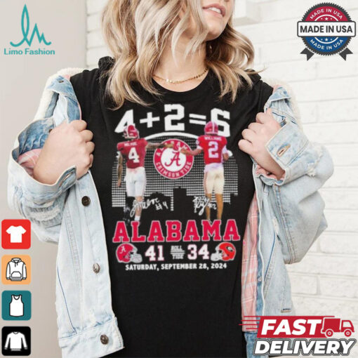 Jalen Milroe And Ryan Williams Alabama Crimson Tide 41 34 Georgia Bulldogs Shirt