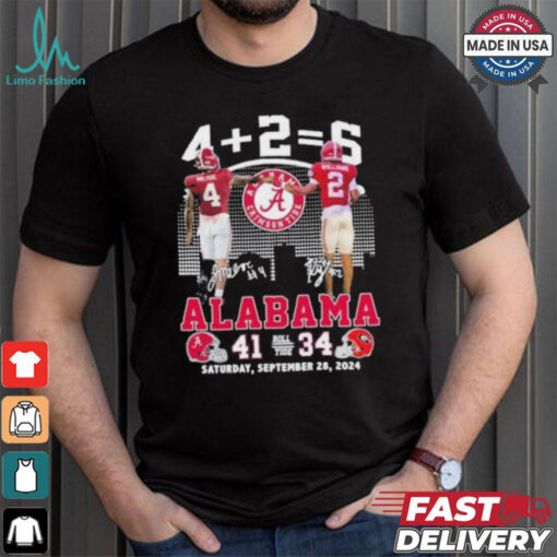 Jalen Milroe And Ryan Williams Alabama Crimson Tide 41 34 Georgia Bulldogs Shirt