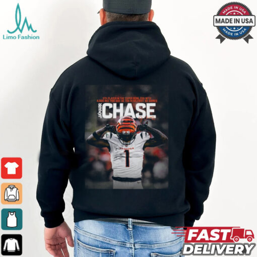 Ja’marr Chase Cincinnati Bengals 4000 Rec YDS and 30 TDS In His First 50 Games 5th Player T Shirt