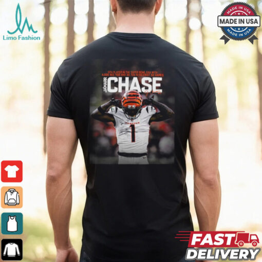 Ja’marr Chase Cincinnati Bengals 4000 Rec YDS and 30 TDS In His First 50 Games 5th Player T Shirt