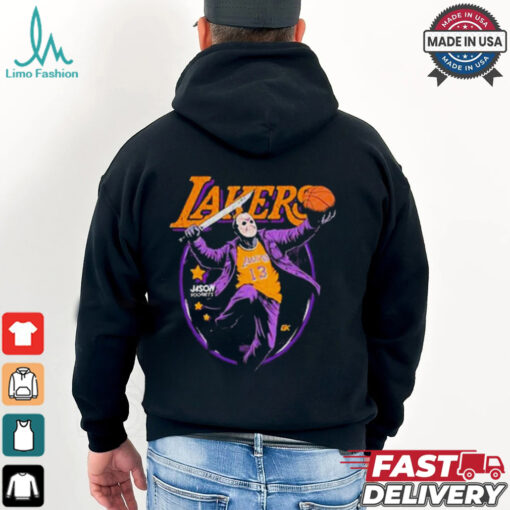 Jason Voorhees x NBA Los Angeles Lakers Graphic 2024 t shirt