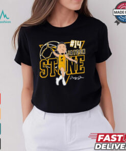 Jayden Stone 14 West Virginia Mountaineers basketball Caricature Signature t shirt