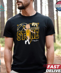 Jayden Stone 14 West Virginia Mountaineers basketball Caricature Signature t shirt