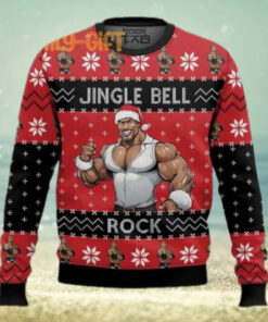 Jingle Bell Rock The Rock Ugly Christmas Sweater – Fun Holiday Sweater for Wrestling Fans