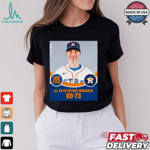 Joe Espada 1st YR AS Astros Manager 88 73 Poster t shirt