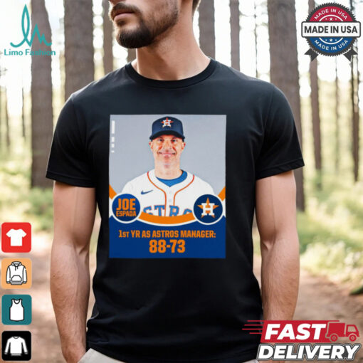 Joe Espada 1st YR AS Astros Manager 88 73 Poster t shirt