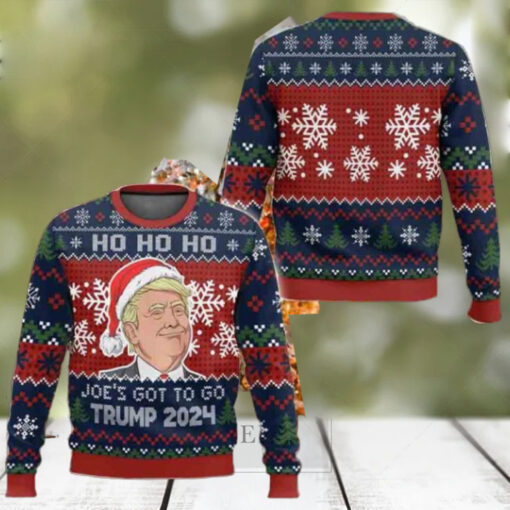 Joe’s Got To Go Trump 2024 Hohoho Ugly Christmas Sweater