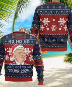 Joe’s Got To Go Trump 2024 Hohoho Ugly Christmas Sweater