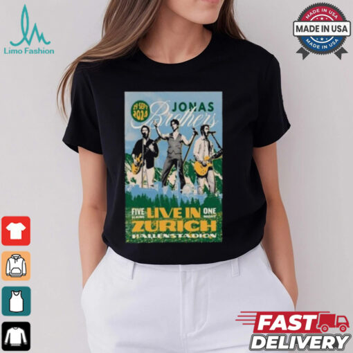 Jonas Brothers September 29 2024 Live At Zurich, Hallenstadion Concert Shirt