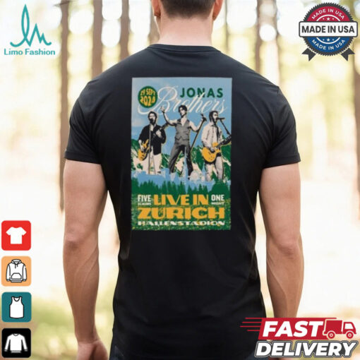 Jonas Brothers September 29 2024 Live At Zurich, Hallenstadion Concert Shirt