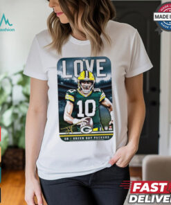 Jordan Love Green Bay Packers football 2024 signature poster shirt