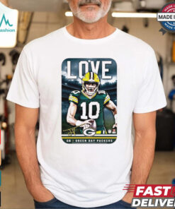 Jordan Love Green Bay Packers football 2024 signature poster shirt