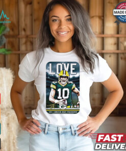 Jordan Love Green Bay Packers football 2024 signature poster shirt