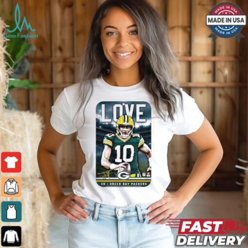 Jordan Love Green Bay Packers football 2024 signature poster shirt