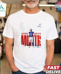 Josh Allen AFC offensive player of the month signature shirt