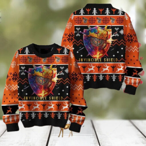 Judas Priest Invincible Shield Ugly Christmas Sweater Chirstmas Gifts 2024 Xmas For Family And Friends Ugly Sweater