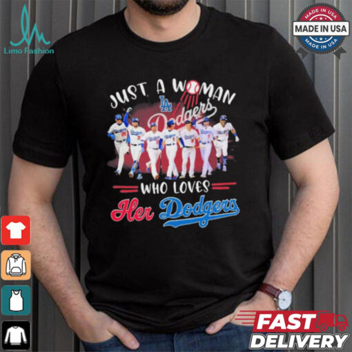 Just A Woman Who Loves Her Los Angeles Dodgers NLCS Shirt