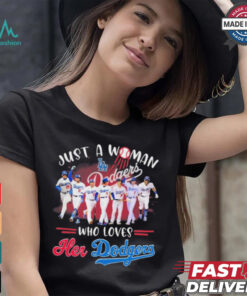 Just A Woman Who Loves Her Los Angeles Dodgers NLCS Shirt