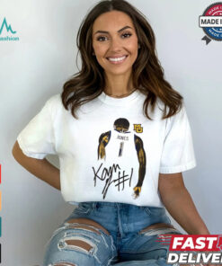 Kam Jones Marquette Golden Eagles behind signature shirt