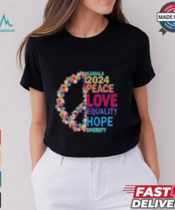 Kamala 2024 peace love quality hope shirt