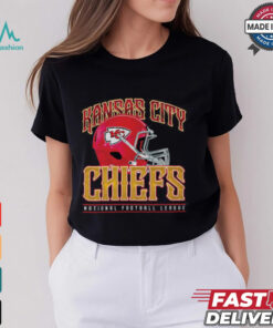 Kansas City Chiefs Helmet Garment Dyed Heavyweight T Shirt