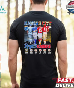Kansas City Royals Brett, Perez X Kansas City Chiefs Mahomes, Dawson Signatures Shirt