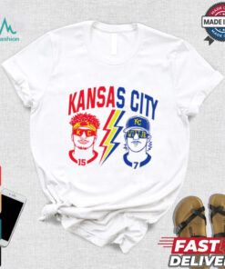 Kansas City Royals and Kansan City Chiefs football Patrick Mahomes vs Witt Jr. shirt